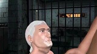 Three sexy interracial 3D studs are fucking porn video