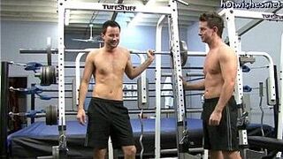 Two naughty gays having anal sex at the gym porn video